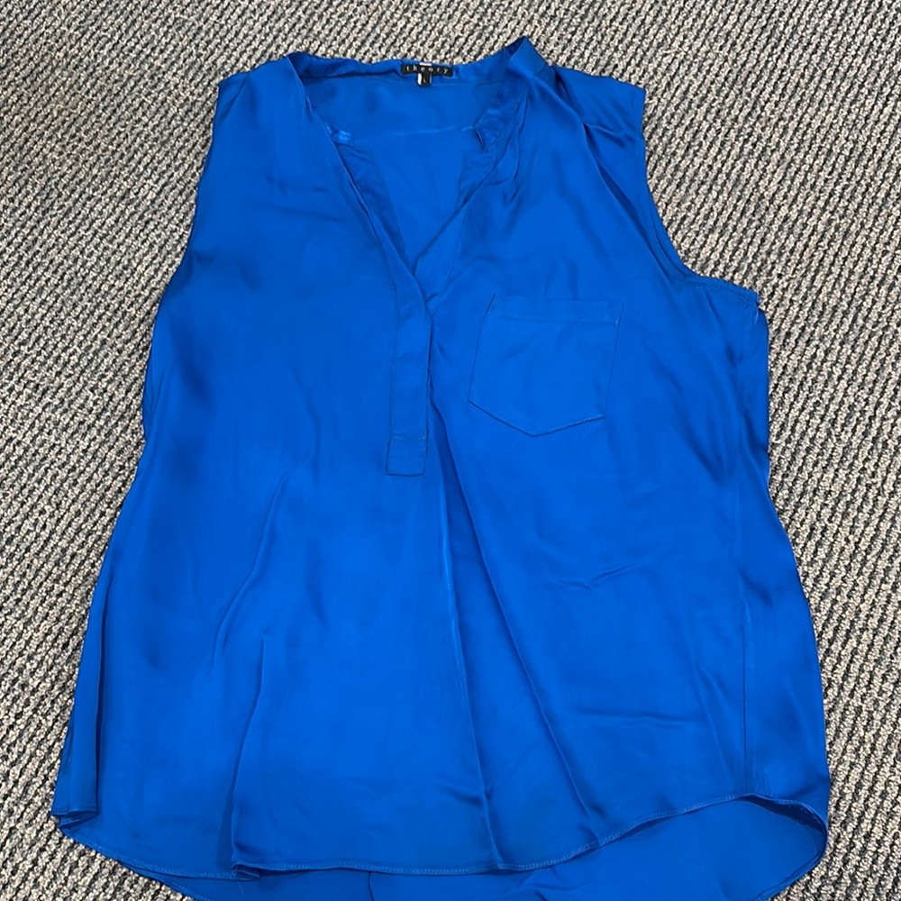 Theory Silk Sleeveless Blouse